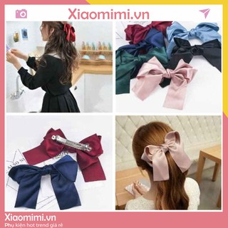 Kẹp Tóc ,Kẹp Tóc Hình Chiếc Nơ Siêu Xinh - Kẹp Tóc Phối Nơ Bản To Vải Satin Cao Cấp Hàn Quốc