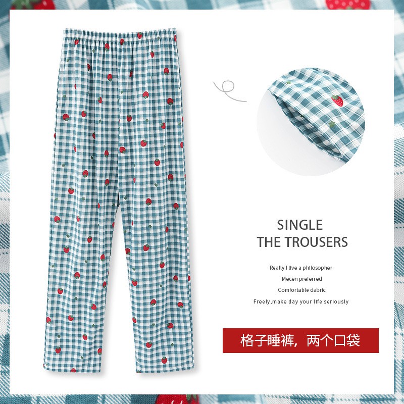 Quần Ngủ Pijama Dài Họa Tiết Caro Thời Trang Dành Cho Cặp Đôi | BigBuy360 - bigbuy360.vn