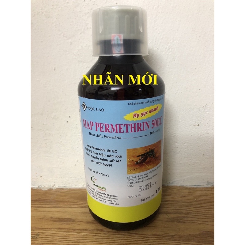 Sản phẩm thuốc diêt muỗi Permethrin 50EC - công nghệ Anh Quốc Chai 1 lít