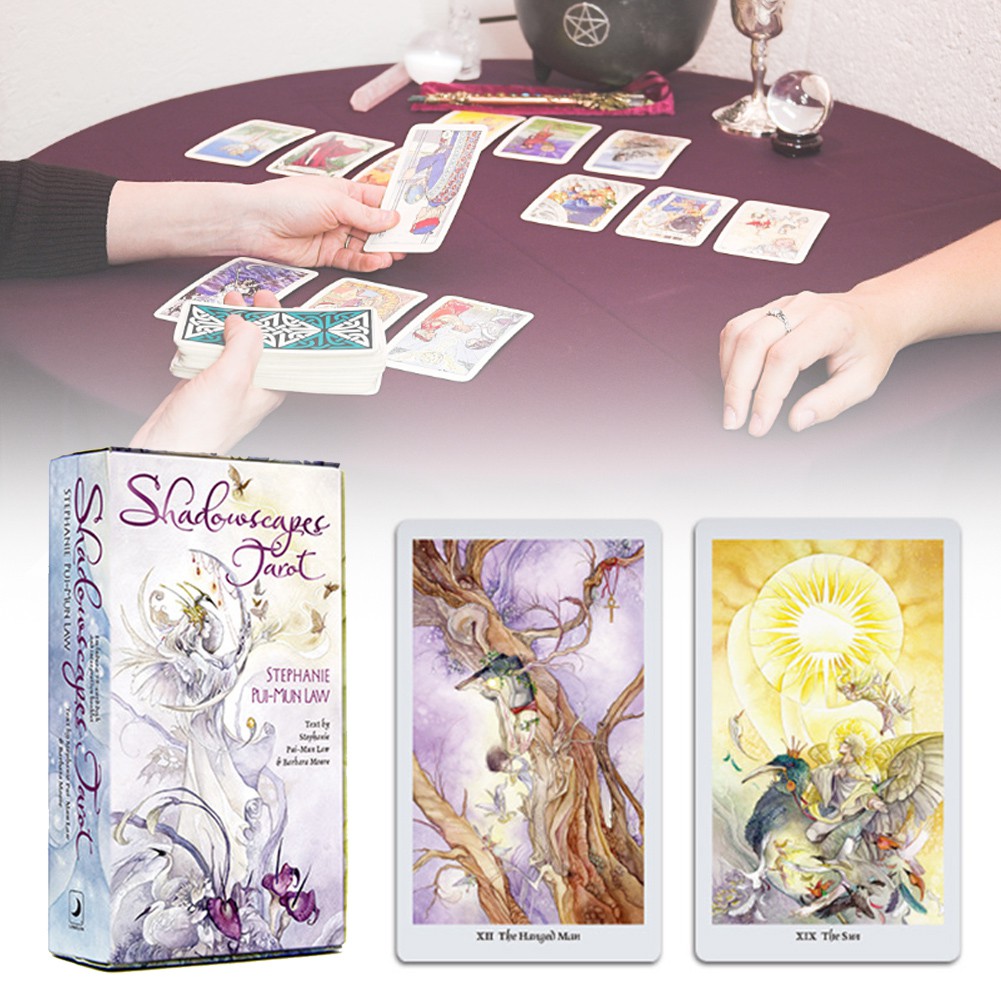 ♥♡yunkan♥♡Flower Shadow Tarot Cards Divination Love Business Tarot Card Board Games for Party