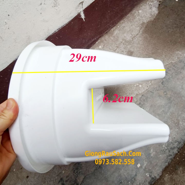 Chậu Kẹp Lan Can Hình Oval Trồng Cây Trồng Rau Trồng Hoa Trên Gác Lan Can