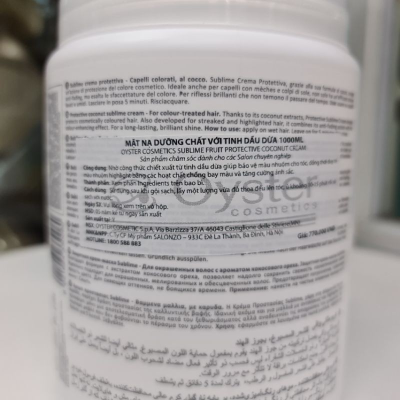 Mặt nạ tinh dầu Oyster Dừa 1000ml | BigBuy360 - bigbuy360.vn