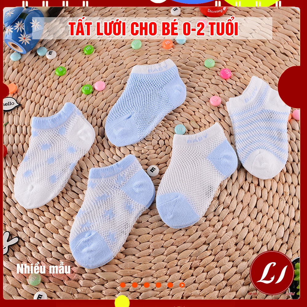 Tất lưới xuất Hàn cho bé sơ sinh 0-2 tuổi (1 đôi)
