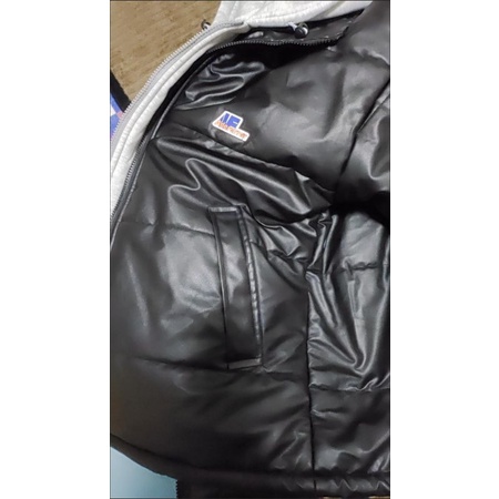 Áo khoác da phao kèm mũ cực chất