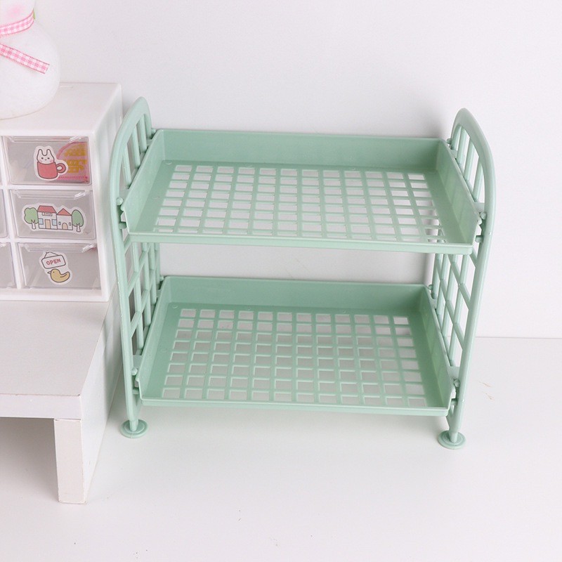 Kệ để đồ 2 tầng cute trang trí bàn học, phòng ngủ [Haza Home Decor]