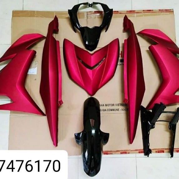 bộ nhựa dàn áo xe Exciter 150 màu đỏ nhám zin yamaha