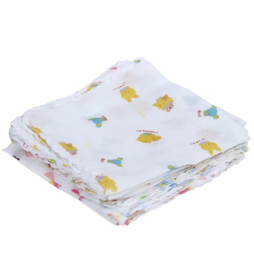 Bịch 10 khăn sữa hoa Nhật loại vải cotton mềm, kích thước chuẩn 32x32cm