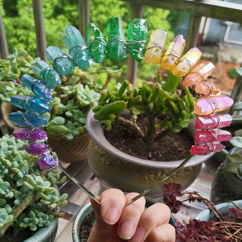 Vương Miện Cài Tóc Đính Pha Lê Màu Gradient Phong Cách Châu Âu