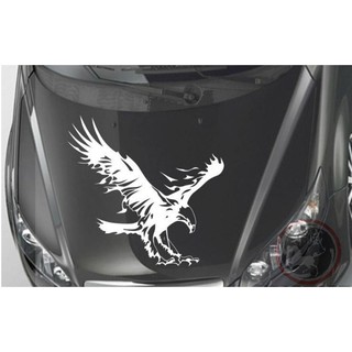 Decal Hình Đại Bàng Dán Xe ( Trắng)