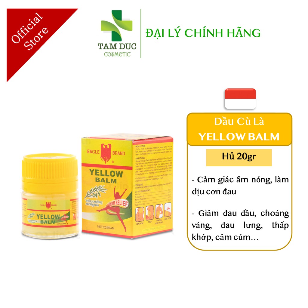 Dầu Cù Là Eagle Brand Yellow Balm Cao Xoa Con Ó 20g 40g