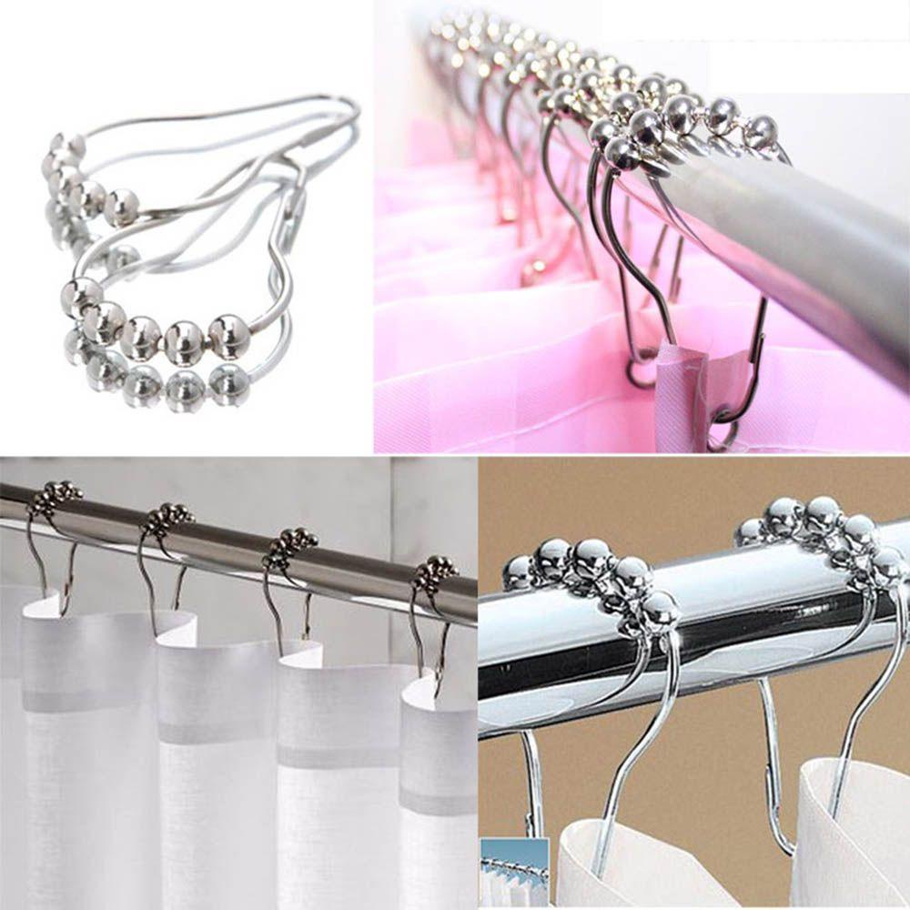 Bộ 5 Móc Treo Rèm Nhà Tắm Có Bóng Lăn Tiện Dụng