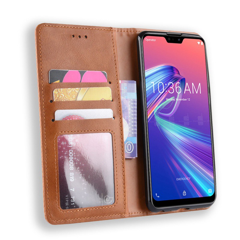 Bao da điện thoại kiểu dáng sang trọng lịch lãm cho Asus Zenfone Max Pro M2 ZB631KL