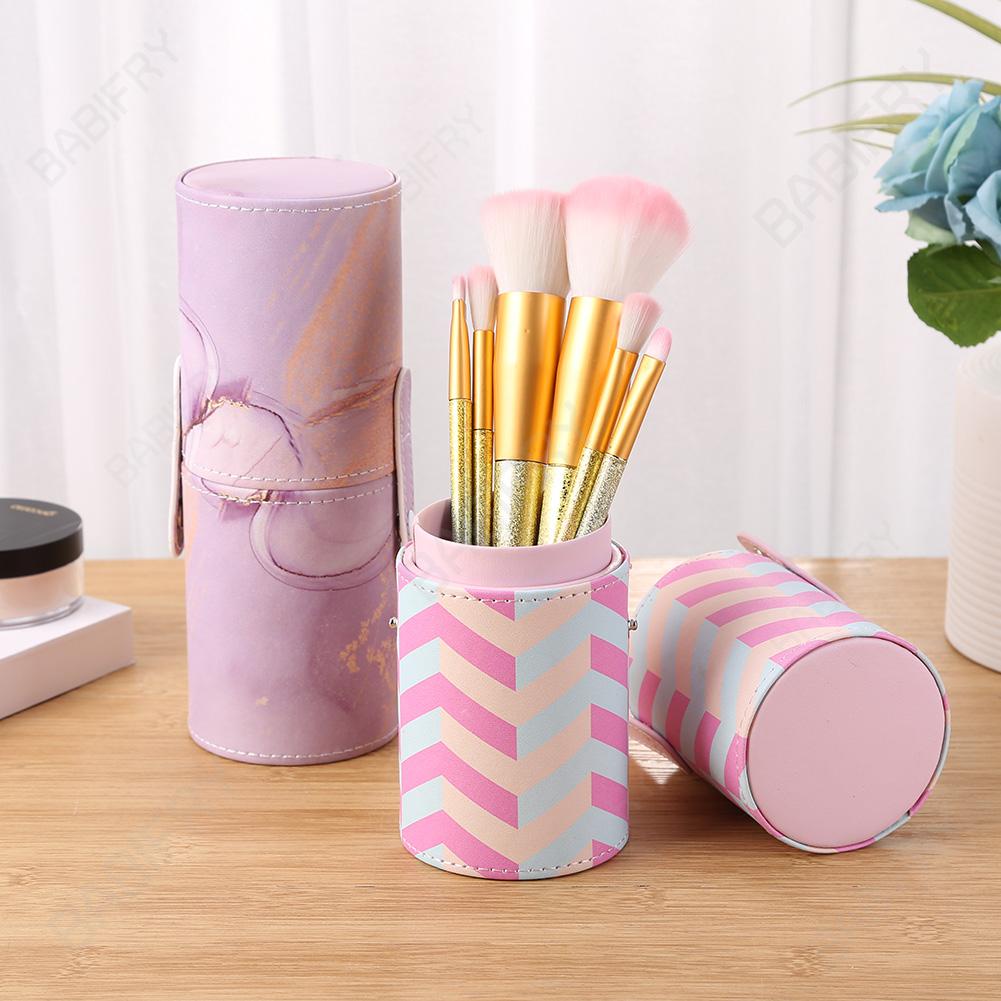 Hộp Đựng Cọ Trang Điểm Bằng Da PU Di Động Tiện Dụng