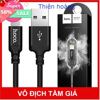 Cáp Sạc điện thoại Hoco X142m dài 2m có đủ 3 đầu Lightning iPhone – Type C – Micro USB màu Đen phụ kiện thien hoàng .