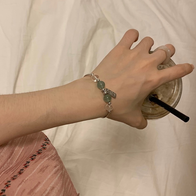 Thời trang Đơn giản Retro Phong cách Hàn Quốc Phụ nữ Chuyển nhượng Vòng tay cườm đàn hồi