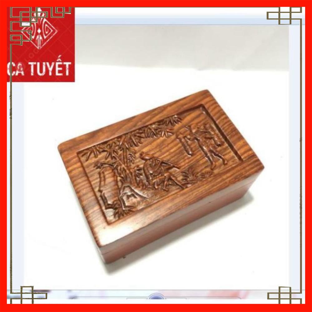 HỘP ĐỰNG THUỐC LÀO BẰNG GỖ HƯƠNG ĐỂ BÀN SIÊU ĐẸP GIÁ RẺ