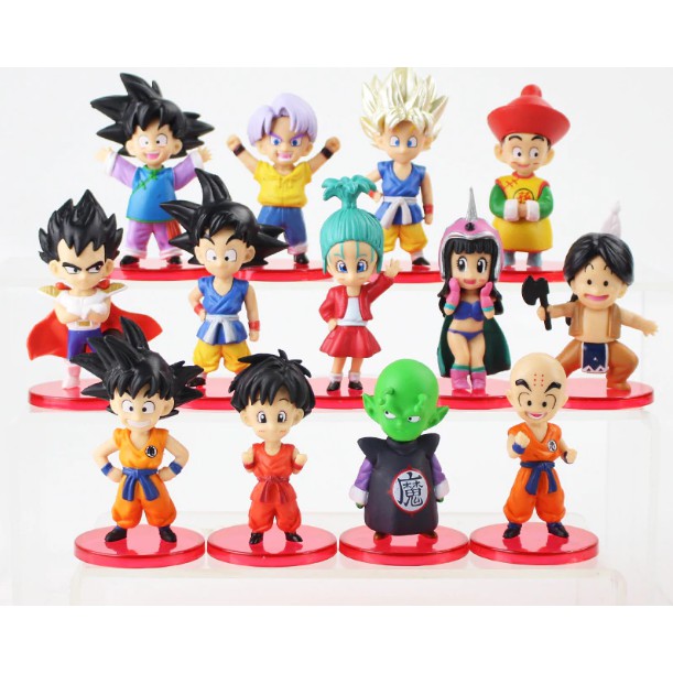 Mô Hình 13 Nhân Vật Trong Truyện Dragon Ball Z- Có Giá Đỡ