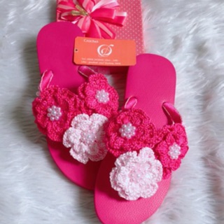 Dép kẹp hoa handmade