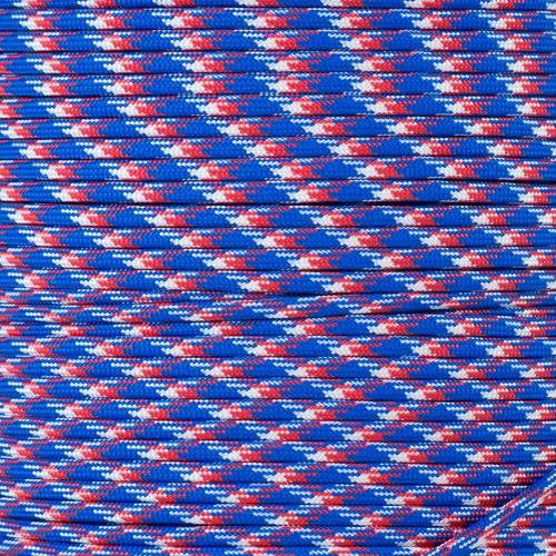 (05 mét)Dây Paracord - Màu Đỏ Trắng Xanh rằn ri (Red White Blue Camo - RWBC.550)