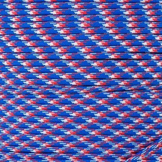 (05 mét)Dây Paracord - Màu Đỏ Trắng Xanh rằn ri (Red White Blue Camo - RWBC.550)