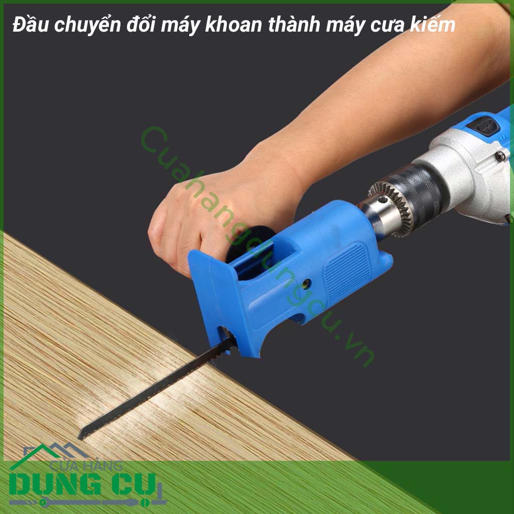 Bộ đầu chuyển đổi máy khoan thành máy cưa kiếm - cưa lọng cầm tay