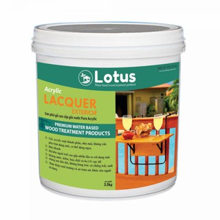 Sơn phủ bóng gỗ, không dung môi, nhẹ mùi, hệ nước - Lotus Acrylic Lacquer (3.5KG)