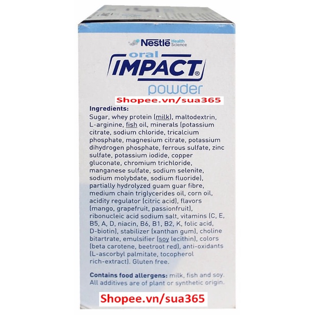 Sữa Oral Impact Powder_370g - Dinh dưỡng tối ưu cho bệnh nhân ung thư và sau phẫu thuật - Date Luôn Mới