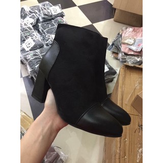 Boot da lộn pha da ngắn cổ (hàng có sẵn)