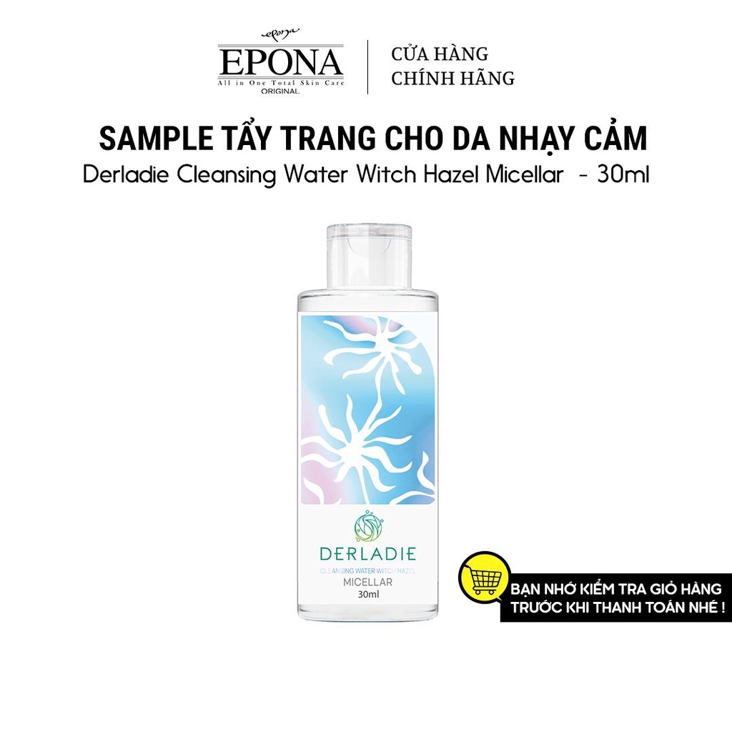 Nước Tẩy Trang Làm Sạch Sâu Cho Da Mụn Epona Derladie Cleansing Water Witch Hazel 30ml