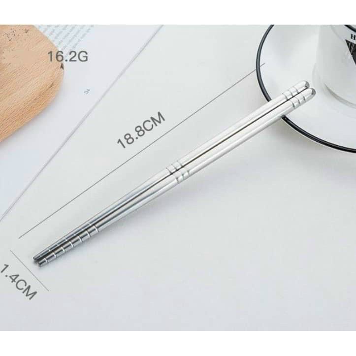 Bộ Đũa Muỗng Nĩa Inox Hàng Dày G7 có hộp tiện lợi du lịch / văn phòng