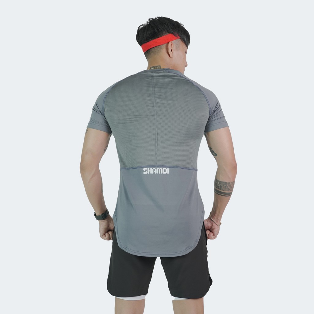 Đồ tập gym nam SHAMDI bộ thể thao tập gym, vải Poly Drop giúp thỏa mái khi vận động 942-945-2