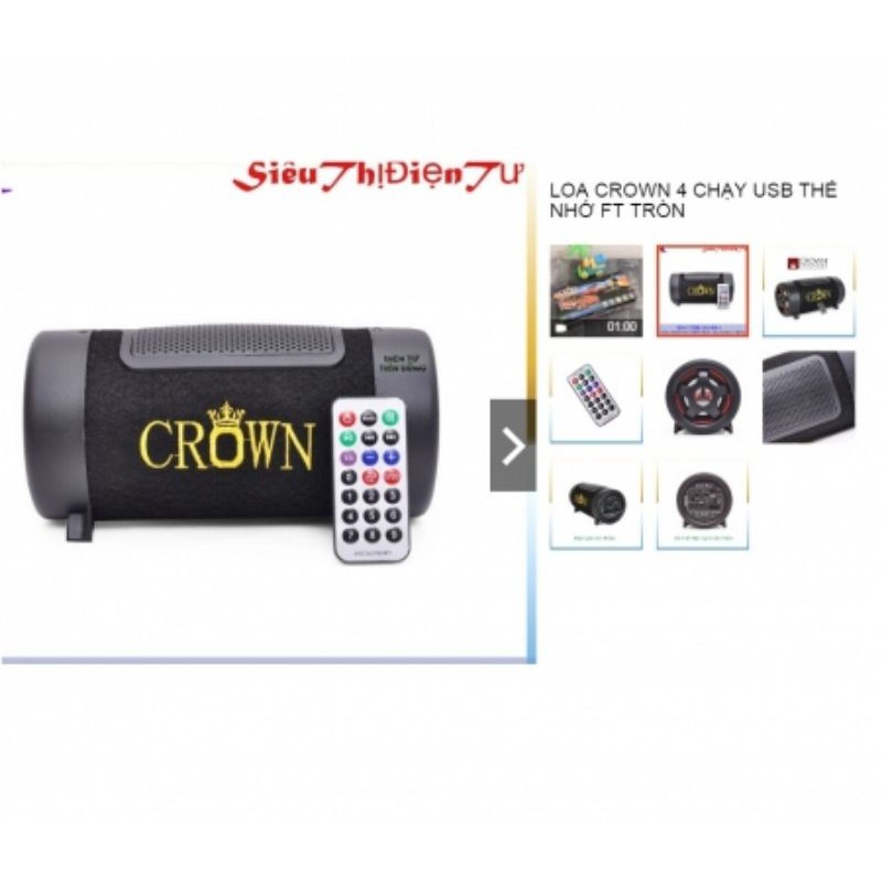 Loa CROWN 4_ có Bluetooth_ kèm remote__ full box