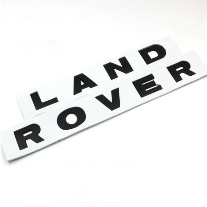 Sản Phẩm Decal tem chữ inox Land Rover dán đầu và đuôi xe ô tô .