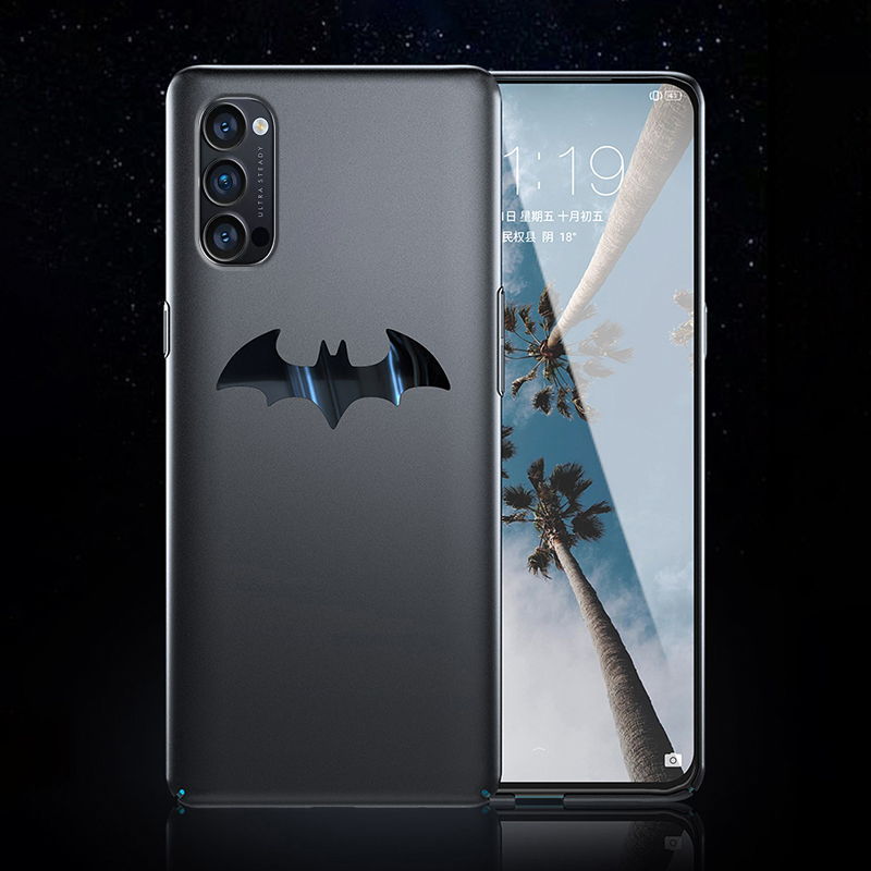 Ốp Điện Thoại Kim Loại Mỏng Mặt Nhám Chống Trượt Hình Dơi Cho OPPO Reno 4 Pro OPPO Reno 4