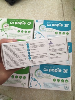 Khăn lau hạ sốt Dr.papie (hộp 25 tờ)
