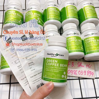 Viên uống giảm cân an toàn từ thiên nhiên 60 viên - Healthy Care Green Coffee Bean - Úc, đủ bill Chemist _chính hãng