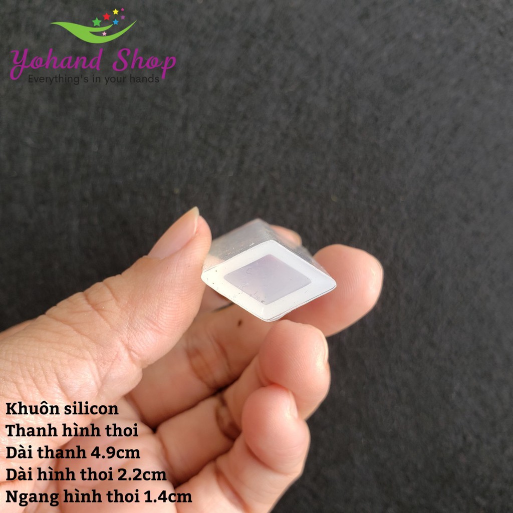 Khuôn silicon - resin - thanh hình thoi nhọn