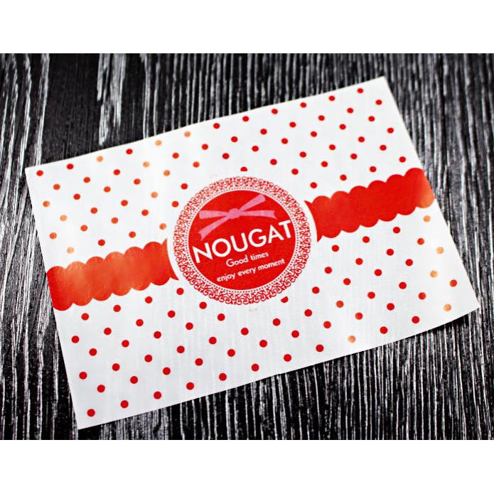 (Set 100) Giấy gói kẹo Nougat