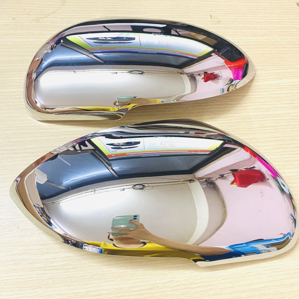 Bộ 2 Ốp Gáo Gương Xe Kia RIO 2014-2018 mạ Crom cao cấp có sẵn keo dính 2 mặt chuyên dụng