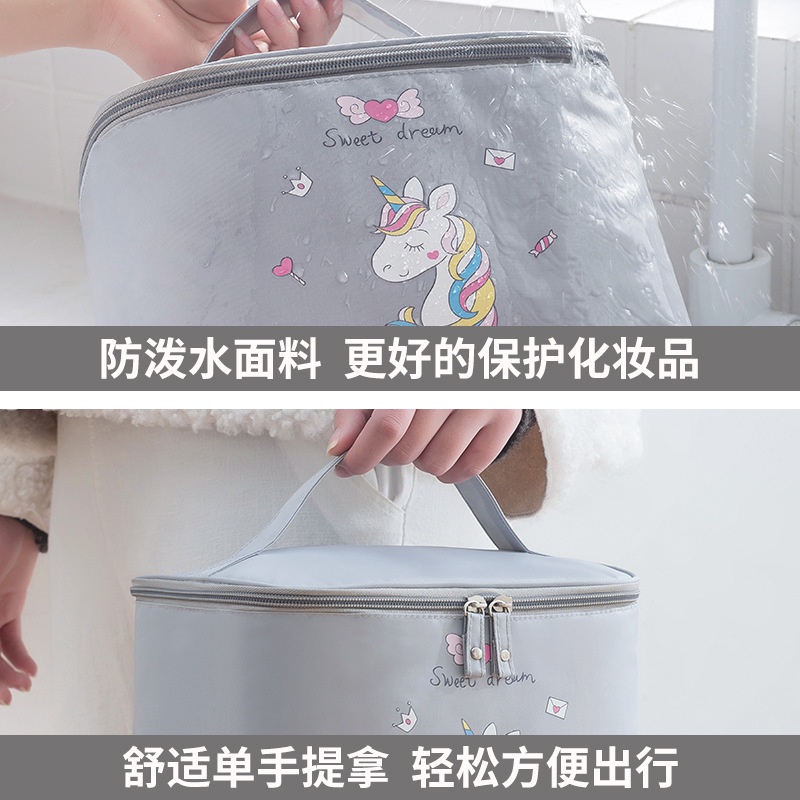 Túi đựng đồ trang điểm họa tiết kỳ lân dễ thương