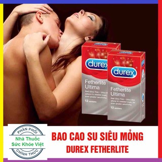 Bao cao su durex fetherlite siêu mỏng hộp 12 pcs thailand