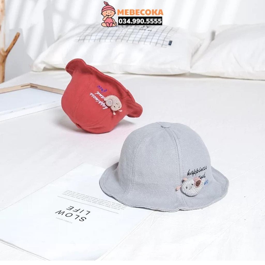 Mũ cho bé, mũ bucket Gắn Sâu, vành nón tai bèo tròn cho bé Trai bé Gái chất liệu CAO CẤP