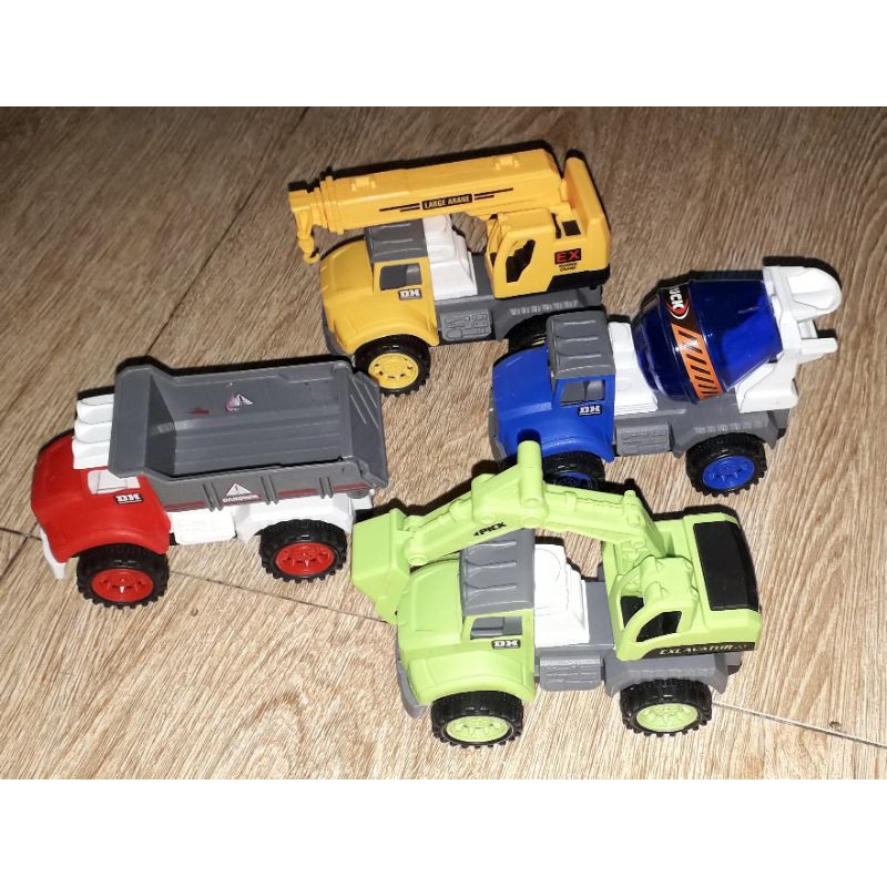 Sét 4 chiếc xe công trình chạy chớn bằng nhựa rất đẹp