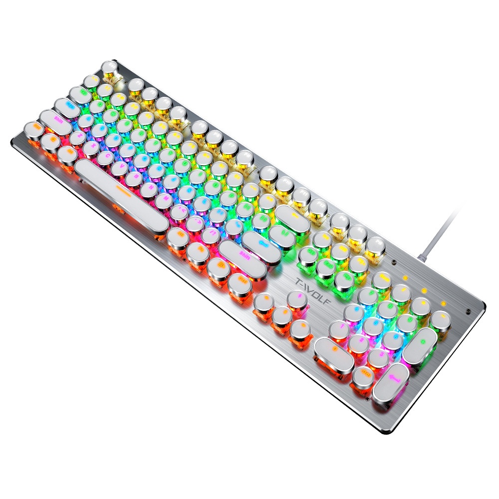 Bàn phím cơ gaming Thunder Wolf - Bàn phím gaming chất lượng cao, phím nảy và ròn, đèn LED với 9 chế độ - Bh 12 tháng