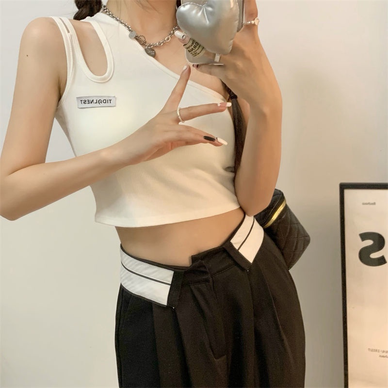 Áo Hai Dây Dáng Ôm Ngắn Hở Vai Thời Trang Mùa Thu Dành Cho Nữ