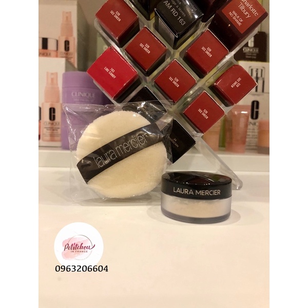 Phấn phủ mini Laura Mercier + kèm bông phấn kiềm dầu siêu tốt ❤️