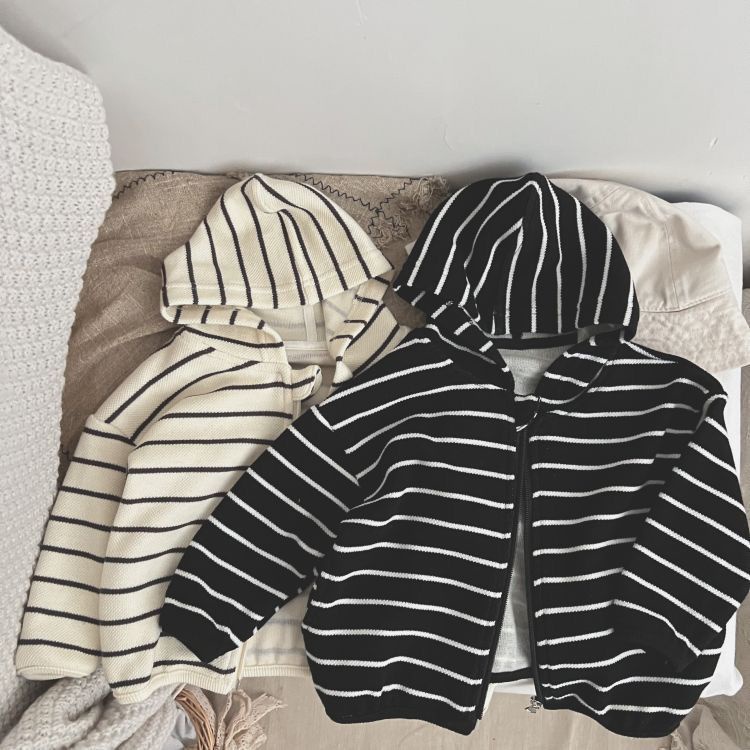 Áo Khoác Cardigan Có Nón Tay Dài Phong Cách Hàn Quốc Thời Trang Xuân Thu Cho Bé Gái
