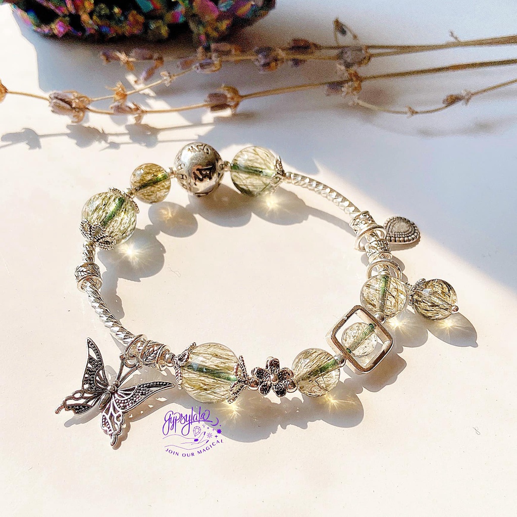 Vòng tay đá Thạch anh tóc xanh SP003477 Gypsy.lala