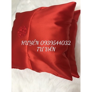 1 cặp gối cưới đỏ chữ 45x45 - 45 x 65