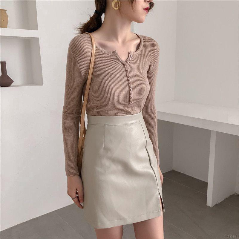 Áo len dài tay cổ chữ V thời trang cho nữ | BigBuy360 - bigbuy360.vn